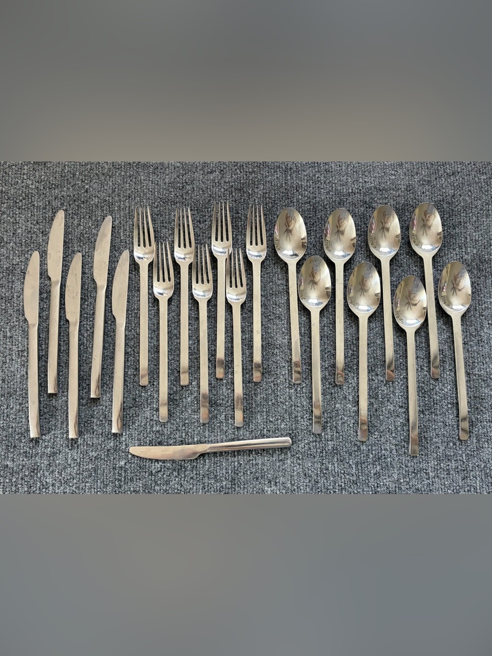 Herdmar Portugal 18/10 Stainless Steel Flatware Lot 21 Pc Square Handle